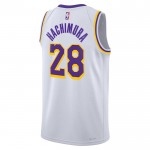 Maillot NBA Los Angeles Lakers Rui Hachimura 28 Nike 2022-23 Association Edition Blanc Swingman - Homme